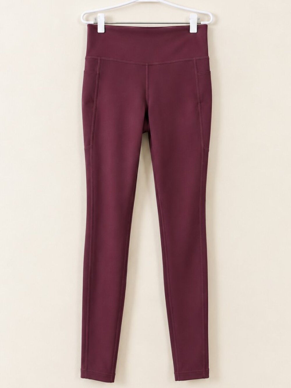 Fabletics PureLuxe Burgundy High Rise Leggings Size L